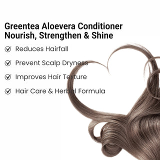 Multani Naturals Greentea & Aloevera Hair Conditioner || For Reducing Hair Fall | Improving Hair Texture | Strenghtening Hair Strands | Dermatologically Tested | SLS & paraben Free | Suitable For All Hair Types