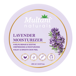Multani Naturals Lavender Moisturizer 250 ML | Helps Repair & Soothe | Refreshing, Moisturizing | Silky & Smooth Skin Feel