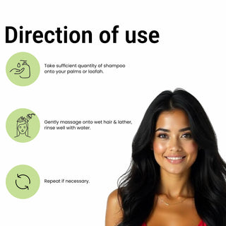 Multani Naturals Henna & Tulsi Shampoo | For Silkier & Denser Hair | Improves Scalp Health | For Hair Growth & Dandruff Control | SLS & Paraben Free | Dermatologically Tested