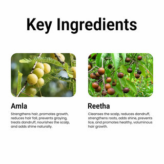 Multani Naturals Amla & Reetha Hair Shampoo | Anti-Hair Fall Shampoo | Shampoo for Thick & Strong Hair | Ayurvedic Shampoo for Healthy Hair | Dermatologically Tested | Suitable for All Hair |