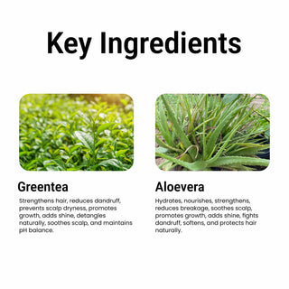 Multani Naturals Greentea & Aloevera Hair Conditioner || For Reducing Hair Fall | Improving Hair Texture | Strenghtening Hair Strands | Dermatologically Tested | SLS & paraben Free | Suitable For All Hair Types