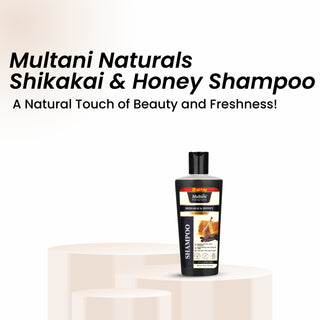 Multani Naturals Shikakai & Honey Shampoo || For Shiny Looking Hair | Reduces Scalp Dryness | Detangles hair |Makes hair manageable | SLS & Paraben Free | For All Hair Types | Dermatologically Tested