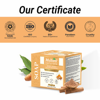Multani Naturals 1% kojic acid & haldi chandan soap | Helps from acne, melasma, & sun damage | Dermatologically Tested | Suitable for All Skin Type