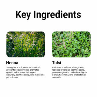 Multani Naturals Henna & Tulsi Hair Conditioner | For Silkier & Denser Hair | Improves Hair Texture| For Frizz Free & Dandruff Control | SLS & Paraben Free | Dermatologically Tested