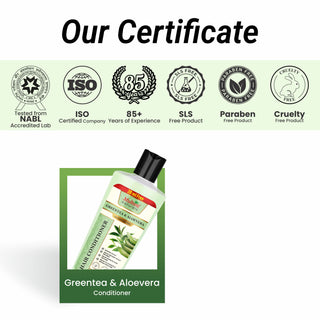 Multani Naturals Greentea & Aloevera Hair Conditioner || For Reducing Hair Fall | Improving Hair Texture | Strenghtening Hair Strands | Dermatologically Tested | SLS & paraben Free | Suitable For All Hair Types