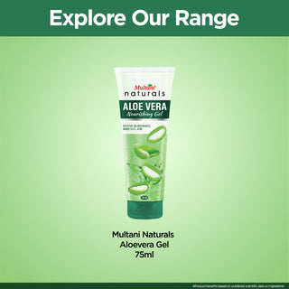 Multani Naturals Aloe Vera Nourising Gel (75ml) For Face & Hair | Hydrating, Moisturizing, Soothing Skin | Multipurpose Gel