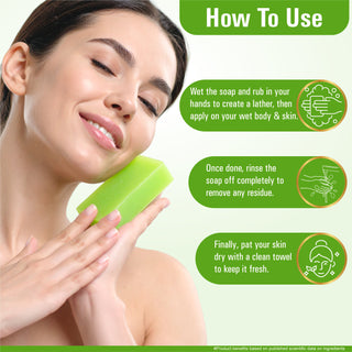 Multani Naturals Aloe Vera Soap I  Ayurvedic Bath Soap for Men & Women | Handmade Herbal Soap Bar with Aloe Vera Extracts | Glycerin & Essential Oils I Helps Skin Moisturize & Hydrate, Heal & Repair and Soften & Revitalize with Every Use