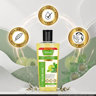 Multani Naturals Amla & Bhringraj Hair Oil | Helps Strengthen Hair | Nurtures Scalp & Hair | manage Frizzy Hair | Support Scalp Health