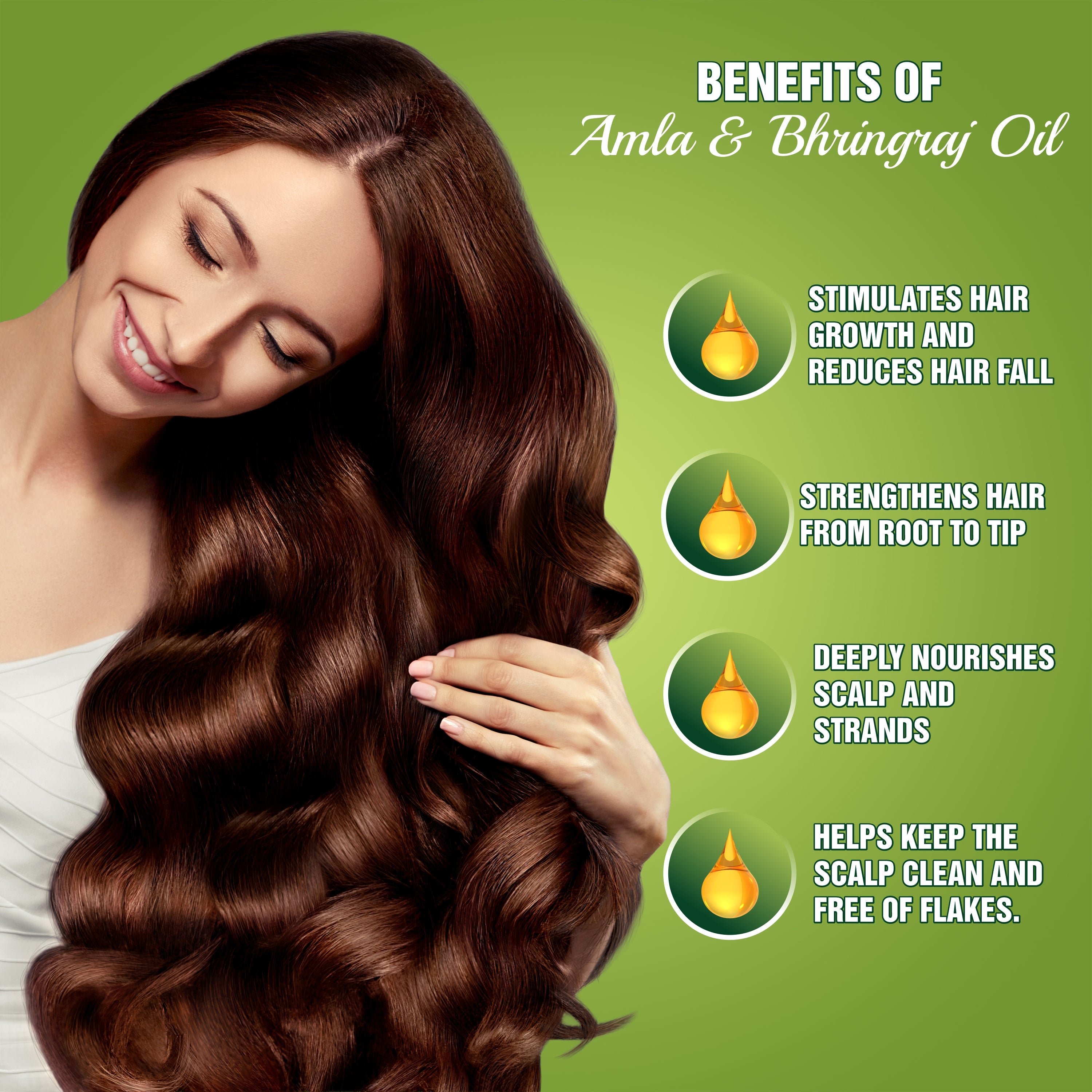 thumbnail image 2 of Maha Bhringraj Hair Growth Oil – Eclipta Alba, Brahmi, Amla – Ayurvedic Scalp Oil (Choose Size) 2 of 3