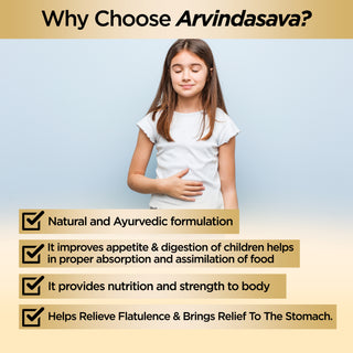 Multani Ayurvedic Arvindasava Syrup | Ayurvedic Paediatric Remedy Relives Excess Gas, Flatulence