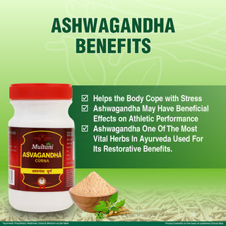 Multani Ashwagandha Root Powder Pack of 2 | Boosts Immunity, Muscle, Stamina & Strength