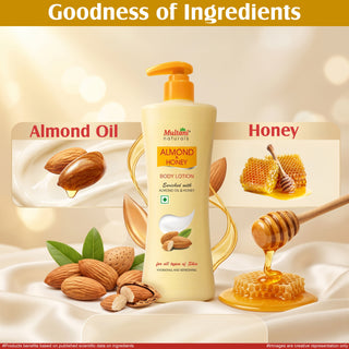 Multani Natural Almond & Honey Body Lotion | Deep Nourishment for Silky Soft,| Smooth & Glowing Skin