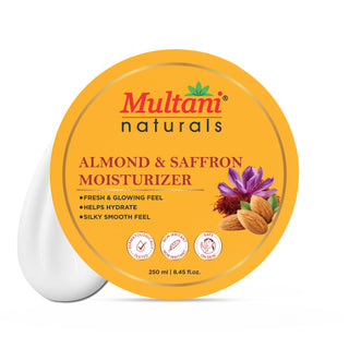 Multani Naturals Almond & Saffron Moisturizer | Deep Hydration Body Lotion for Glowing Skin | Nourishing Formula for All Skin Types