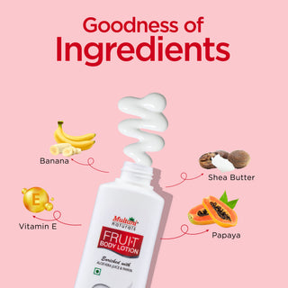 Multani Naturals Fruit Body Lotion with aloevera juice & papaya | for soft smooth skin