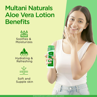 Multani Naturals Aloe Vera Lotion | Hydrating & Refreshing | For all types of skin