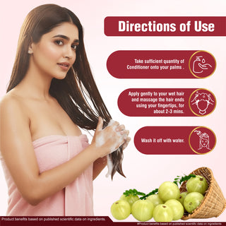 Multani Naturals Amla & Bhringraj Hair Conditioner | Promotes Hair Growth | Restores Shine & Reduce Breakage | Strenghten Roots & Reduces Hair Fall | Dermatologically Tested | For All hair Types