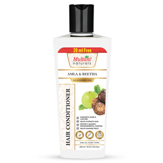 Multani Naturals Amla & Reetha Hair Care Combo (270 ML Each) – Shampoo & Conditioner | Anti-Hair Fall | SLS & Paraben Free