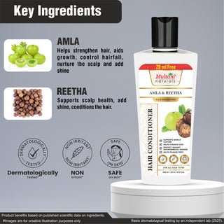 Multani Naturals Amla & Reetha Hair Conditioner | Anti-Hair Fall | SLS & Paraben Free