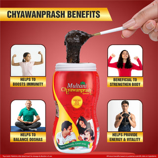 Multani Chyawanprash, Ayurvedic Rakshak (Savior) & Natural Rejuvenator for Daily Health for 2X Immunity I Nourishes Strength, Stamina & Energy I Rich in Antioxidants I Aids Digestion