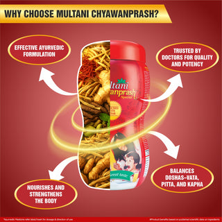 Multani Chyawanprash, Ayurvedic Rakshak (Savior) & Natural Rejuvenator for Daily Health for 2X Immunity I Nourishes Strength, Stamina & Energy I Rich in Antioxidants I Aids Digestion