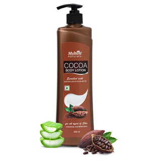 Multani Naturals Cocoa Body Lotion | Long Lasting Nourishment | Hydrating & Refreshing Skin| With Aloevera Juice & Cocoa Butter | Suitable for All Skin Type
