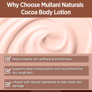 Multani Naturals Cocoa Body Lotion for Long Lasting Nourishment & Multani Naturals SPF 50 PA++ Vitamin C Sunscreen Lotion