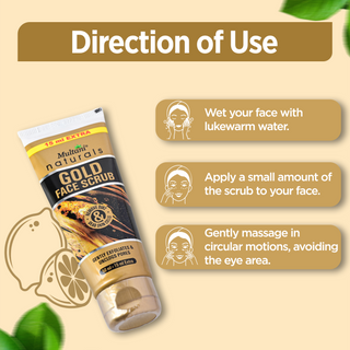 Multani Naturals Gold Face Scrub | For Gently Exfoliates & Unclogs Pores