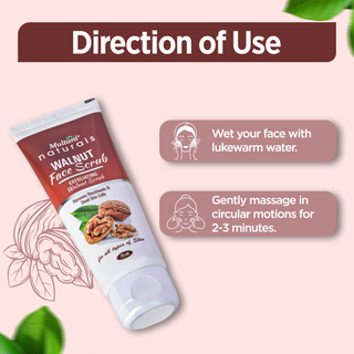 Multani Naturals Exfoliating Walnut Face Scrub | For Removes balckheads & dead skin cells