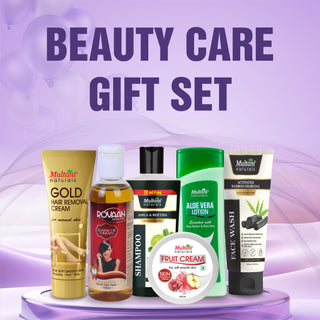 Multani Naturals Beauty & Personal Care 6 Gift Set in 1 pack | Shampoo | Hair Oil | Hair Removal Cream | Lotion | Face Wash