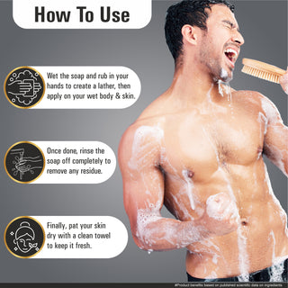 Multani Naturals Charcoal Soap I  Ayurvedic Bath Soap for Men & Women I Handmade Herbal Soap Bar with Activated Charcoal & Glycerin I Detoxes & Cleanses Skin, Refines Skin Texture by Minimizing Pores & Fighting Blackheads and Reduces Scars & Blemishes.