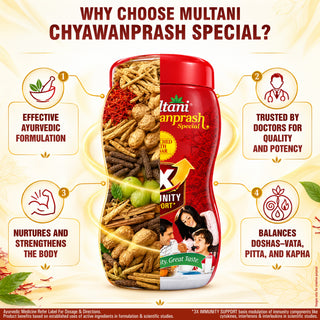 Multani Chyawanprash Special 3X, Ayurvedic Rakshak (Savior) & Natural Rejuvenator for Daily Health for Immunity I Nourishes Strength, Stamina & Energy I Rich in Antioxidants I Aids Digestion