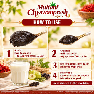 Multani Chyawanprash Special 3X, Ayurvedic Rakshak (Savior) & Natural Rejuvenator for Daily Health for Immunity I Nourishes Strength, Stamina & Energy I Rich in Antioxidants I Aids Digestion