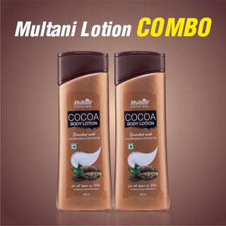 Multani Naturals Cocoa Body Lotion Combo | Long Lasting Nourishment | Hydrating & Refreshing Skin| With Aloevera Juice & Cocoa Butter | Suitable for All Skin Type
