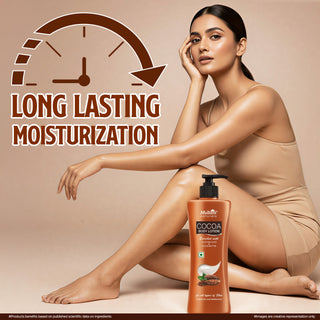 Multani Naturals Cocoa Body Lotion | Long Lasting Nourishment | Hydrating & Refreshing Skin| With Aloevera Juice & Cocoa Butter | Suitable for All Skin Type
