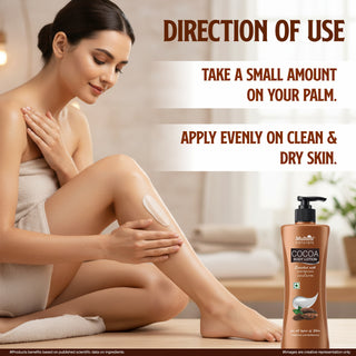 Multani Naturals Cocoa Body Lotion | Long Lasting Nourishment | Hydrating & Refreshing Skin| With Aloevera Juice & Cocoa Butter | Suitable for All Skin Type
