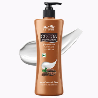 Multani Naturals Cocoa Body Lotion | Long Lasting Nourishment | Hydrating & Refreshing Skin| With Aloevera Juice & Cocoa Butter | Suitable for All Skin Type