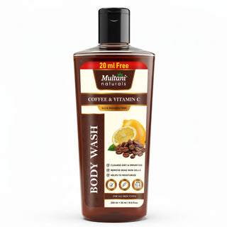 Multani Natural Coffee & Vitamin C Body Wash | Cleanse Dirt & Impurities| Remove Dead Skin Cells | Helps To Moisturize |