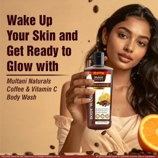 Multani Natural Coffee & Vitamin C Body Wash | Cleanse Dirt & Impurities| Remove Dead Skin Cells | Helps To Moisturize |