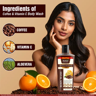 Multani Natural Coffee & Vitamin C Body Wash | Cleanse Dirt & Impurities| Remove Dead Skin Cells | Helps To Moisturize |