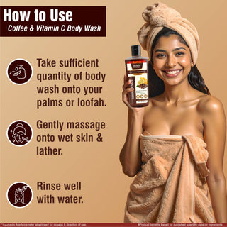 Multani Natural Coffee & Vitamin C Body Wash | Cleanse Dirt & Impurities| Remove Dead Skin Cells | Helps To Moisturize |