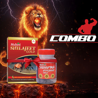 Multani Shilajeet Gold Capsule & Multani Swapna Roghar Tablet Combo | For Youthful Living, Stamina, Vigour & Vitality