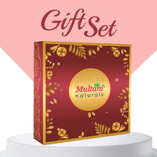 Multani Naturals Beauty Gift Set (5 in 1) | Sandalwood & Kesar Moisturizer, Gold Face Wash, Mix Fruit Cream, Aloe Vera Soap & Lavender Body Wash | Complete Skin Care Combo for Men & Women