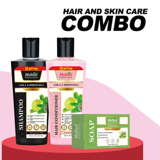 Multani Naturals Hair & Skin Care with Power of Amla & Bhringraj  Shampoo &  Conditioner | Aloe Vera – Soap