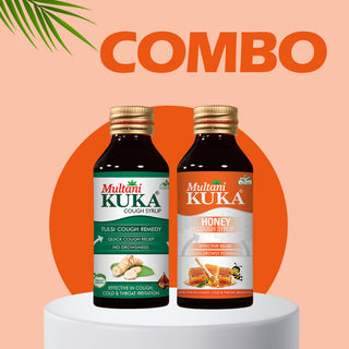 Multani Tulsi Kuka Cough Syrup & Kuka Honey Cough Syrup| Relief From All Types Of Cough & Cold | For Sore Throat & Irritating Cough