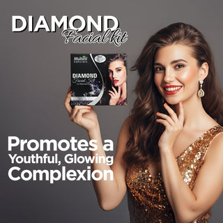 Multani Naturals Diamond Facial Kit For Diamond Glow | For Instant Glow & Temoves Dead Skin Cells