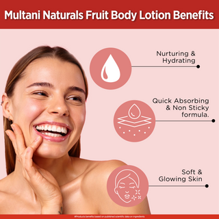 Multani Naturals Fruit Body Lotion with aloevera juice & papaya | for soft smooth skin