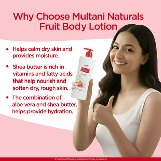 Multani Naturals Fruit Body Lotion with aloevera juice & papaya | for soft smooth skin
