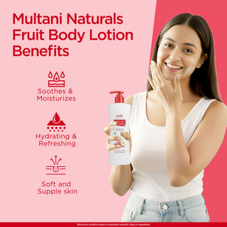 Multani Naturals Fruit Body Lotion with aloevera juice & papaya | for soft smooth skin