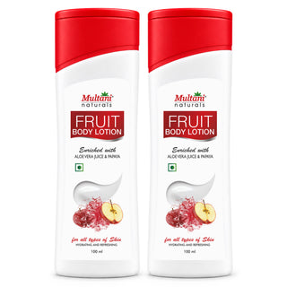 Multani Naturals Fruit Body Lotion with aloevera juice & papaya Combo | for soft smooth skin