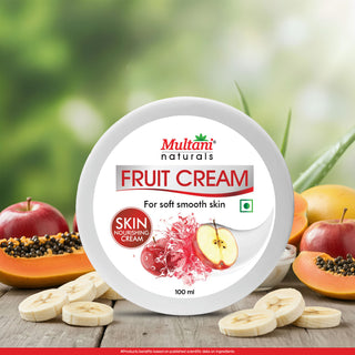 Multani Naturals Fruit Skin Cream | Nourishing & Hydrated | Quick Absorbing & Non Sticky Moisturizer for Face, Hands & Body | For Healthy, Soft & Glowing Skin